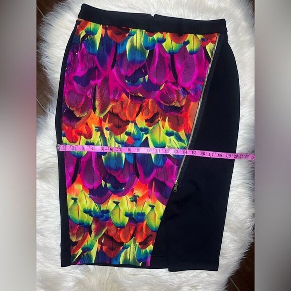 Worthington colorful zipper exposed envelope pencil skirt sz 10 - Picture 9 of 10